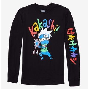 Naruto Kakashi Hatake Cartoon Long Sleeve T-Shirt - BoxLunch Exclusive